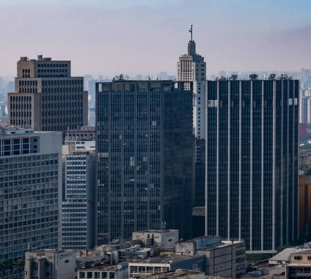 istock Panoramic view of Sao Paulo City Downtown 1285357063