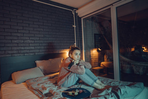 istock Watching my favorite TV show 1285376071