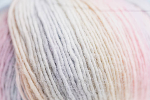 Yarn made from wool in pastel colors