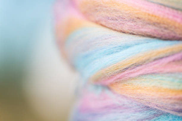 Yarn made from wool in pastel colors