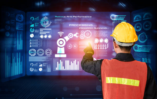 istock Engineering technology and industry 4.0 smart factory concept 1285390383