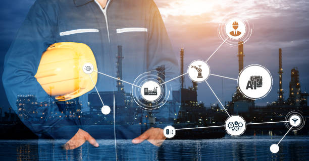 istock Engineering technology and industry 4.0 smart factory concept 1285390438