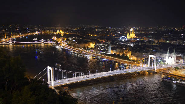 istock high angle night view of elisabeth bridge in budapest 1285391113