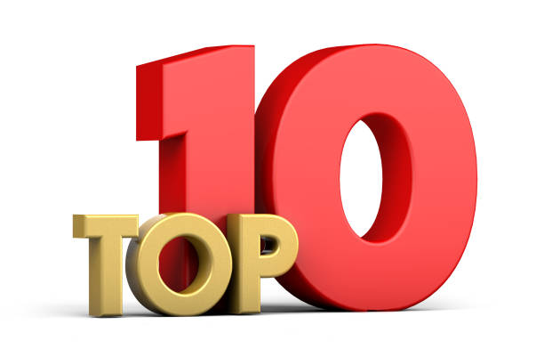 Top Ten Top 10 3d Illustration On White Background Stock Photo - Download  Image Now - iStock