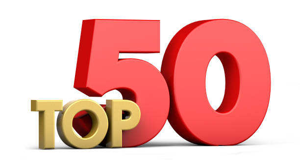 istock Top fifty. Top 50 3d illustration on white background. 1285391976