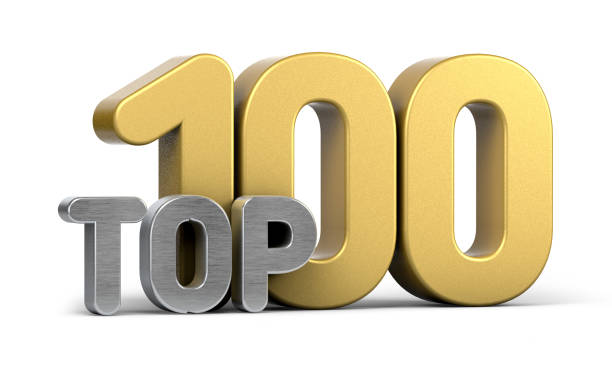 istock Top hundred. Top 100 3d illustration on white background. 1285391987