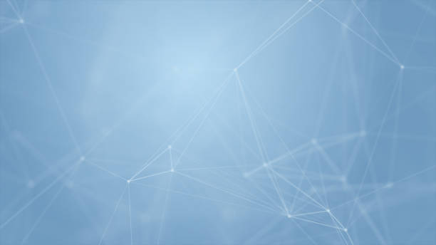 istock Abstract futuristic with connection lines on blue background. Plexus structure. Concept of Science, Business, Communication, Medical, Technology, Network, Cyber, Sci-fi. Illustration. 3D rendering 1285395670