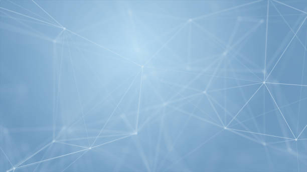 istock Abstract futuristic with connection lines on blue background. Plexus structure. Concept of Science, Business, Communication, Medical, Technology, Network, Cyber, Sci-fi. Illustration. 3D rendering 1285395671