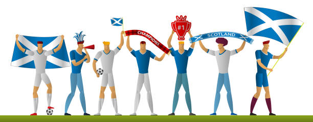 istock Scotland football fans Cheerful soccer 1285400988