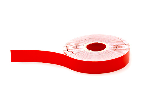 Double sided adhesive tape isolated on white background