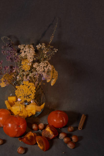 istock still life of persimmon in orange tones 1285405882