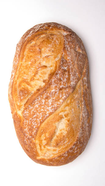 istock White loaf on a white background top view isolated 1285410728