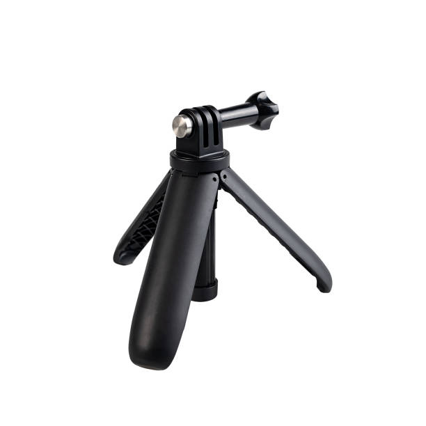 istock Portable mini tripod stand isolated on white background. with clipping paths. 1285416450