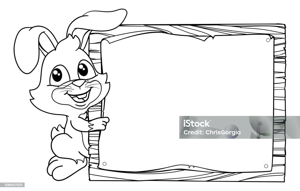 Easter Bunny Rabbit Sign Background Cartoon Hình minh họa Sẵn có - Tải  xuống Hình ảnh Ngay bây giờ - Biển báo chỉ đường, Biển báo giao thông - Ký  hiệu, Biểu