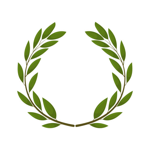 istock olive wreath. Isolated vector illustration on white background. Organic and natural concept. Vector illustration 1285418408