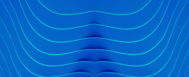 istock Azure blue abstract background artistic curving lines of the containers stack 1285427171