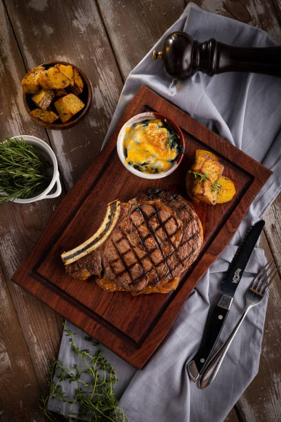 Grilled beef steak stock photo