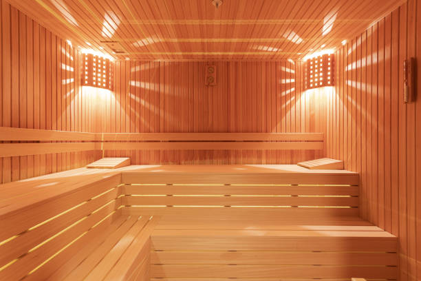 istock Standard wooden sauna 1285430437
