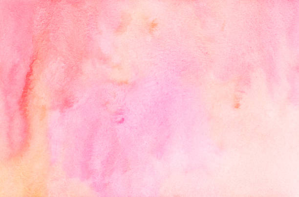 istock Watercolor light pink gradient background texture. Watercolour abstract backdrop. Stains on paper. 1285437041