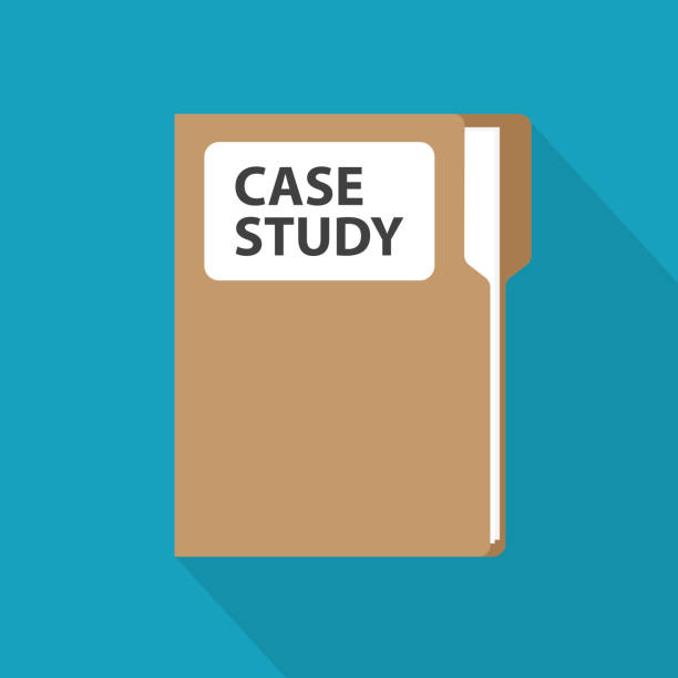 folder with case study papers folder with case study papers - vector illustration graphic design case study stock illustrations