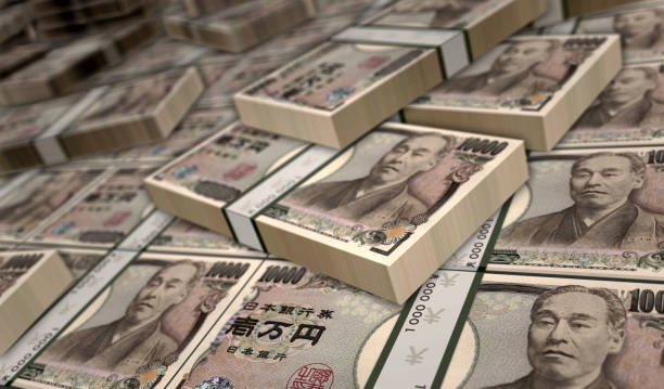 istock Japanese yen money banknotes pack 1285452556