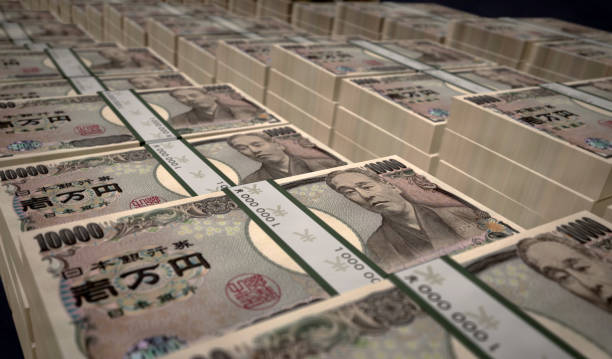istock Japanese yen money banknotes pack 1285452607