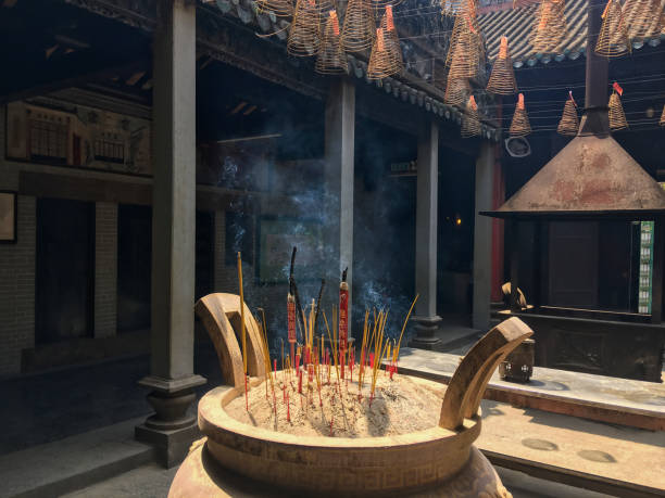 istock Burning incense in a chinese temple 1285455929