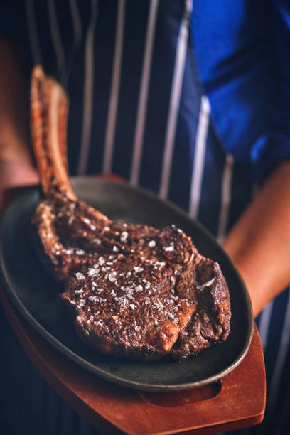 istock Tomahawk Steak with Country Potatoes 1285456560