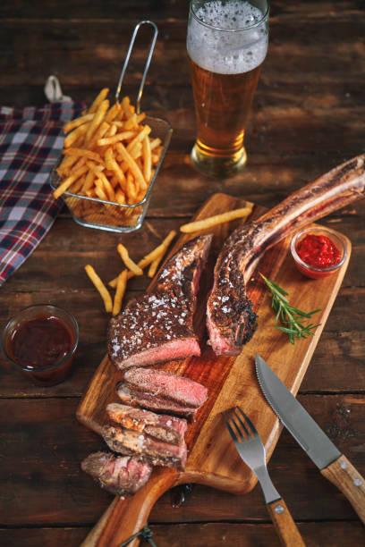 istock Tomahawk Steak with French Fries 1285456659