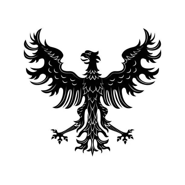 Vector illustration of Heraldic eagle vector illustration