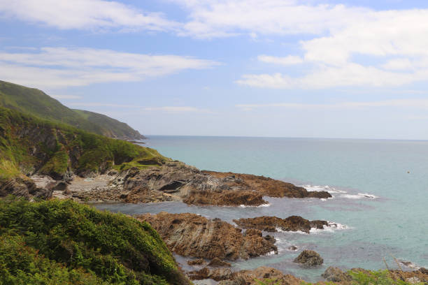 istock Staring out to sea from the south Cornwall coast 1285465303