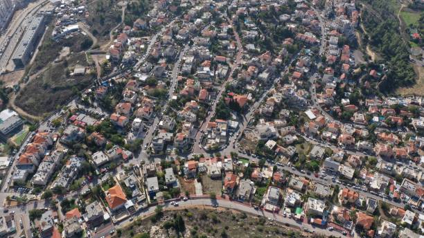 istock Jerusalem Drone view Mevasert zion Rooftops, Israel 1285466950