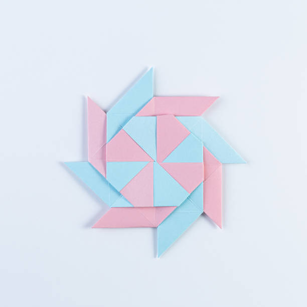 istock Origami Star. Made with square sheets of paper. 1285469733