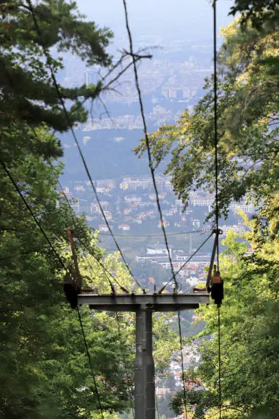 Photo of Closed Dragalevsky lift in mountain Vitosha