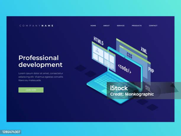 Simple Coding Header Image Header For Website Concept Of Web Development Programming And Coding ...