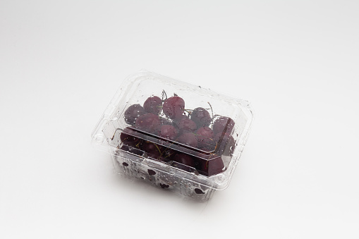 Fresh Cherries in a plastic clean case