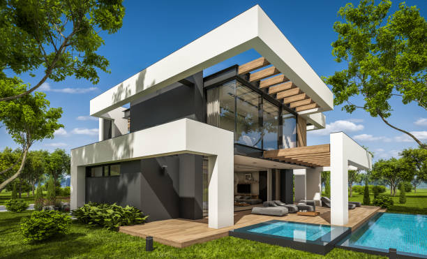 istock 3d rendering of modern house in luxurious style 1285475860