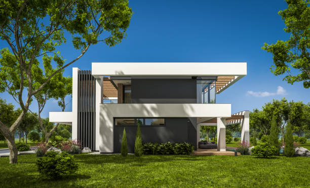 istock 3d rendering of modern house in luxurious style 1285475864
