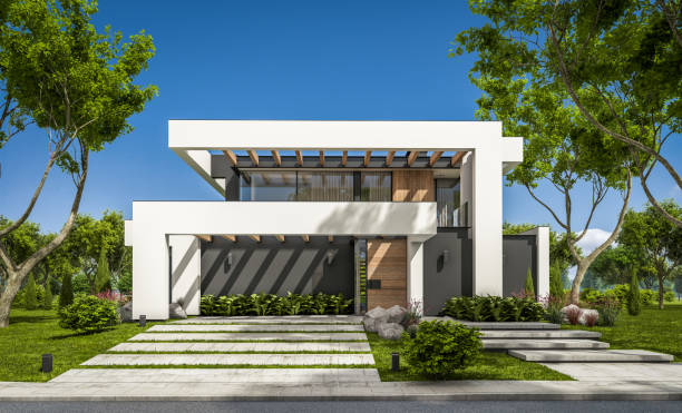 istock 3d rendering of modern house in luxurious style 1285475865