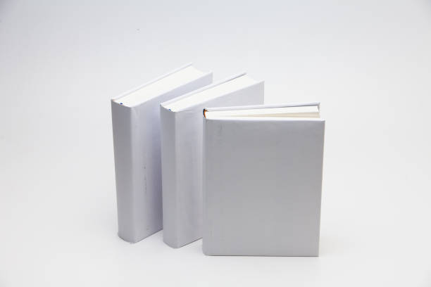 istock Stand blank white books on white background 1285476620