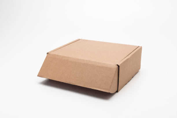 istock Cardboard Carry Box for Products On White Background Isolated 1285477657