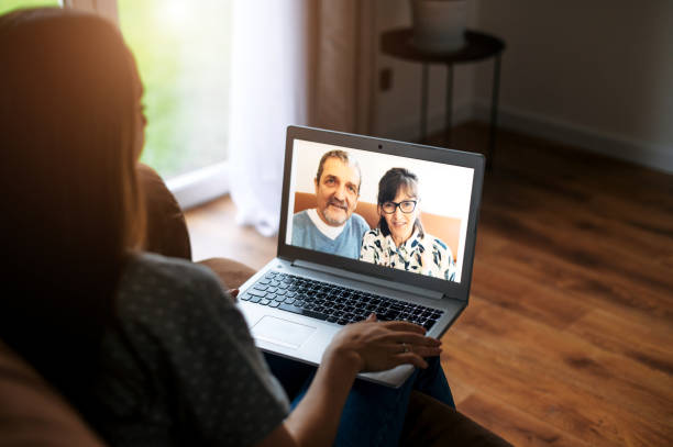 istock A girl has a video meeting with a parents 1285478220