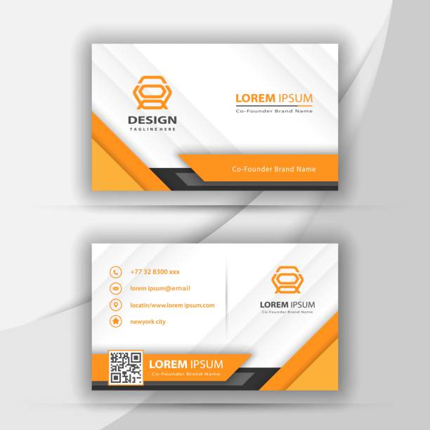 business card new design business card with a combination of three different colors business card stock illustrations