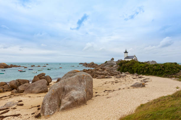 istock Beach and lighthouse of Pontusval, Brittany 1285479849