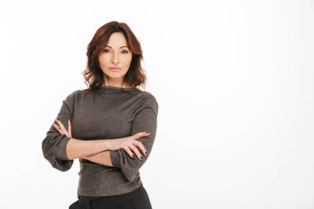 istock Amazing woman isolated over white background 1285481449