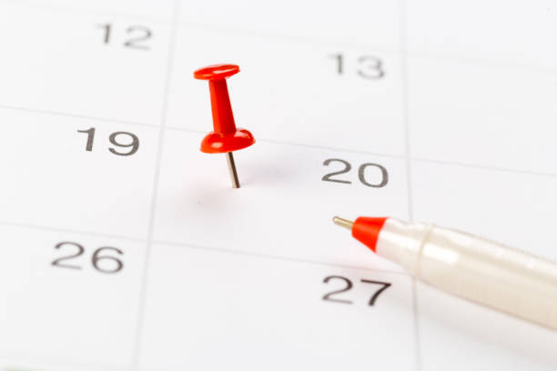 istock red buttons on the calendar. Concept idea to do planning. 1285482920