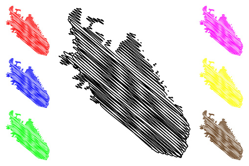 Ilustración de Ilustración Vectorial Del Mapa Del Condado De Garrard