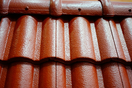 Close-up Colored roof tiles