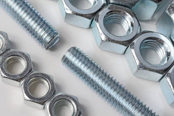 istock Bolts and screw-nut of different sizes. 1285487711