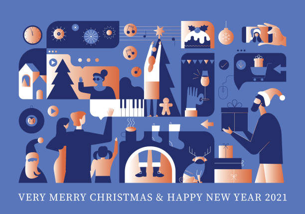 safe happy december holidays gruß - note to santa stock-grafiken, -clipart, -cartoons und -symbole